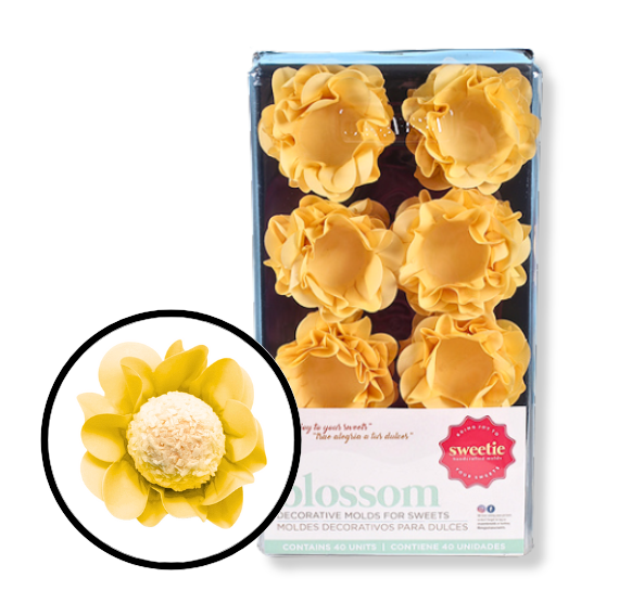 Yellow Blossom Flower Candy Cups | www.sprinklebeesweet.com