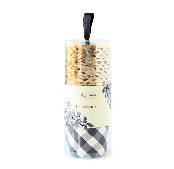 Celebrate & Black Check Baking Cups: 16 SET BUNDLE DEAL- ONLY 1 AVAILABLE