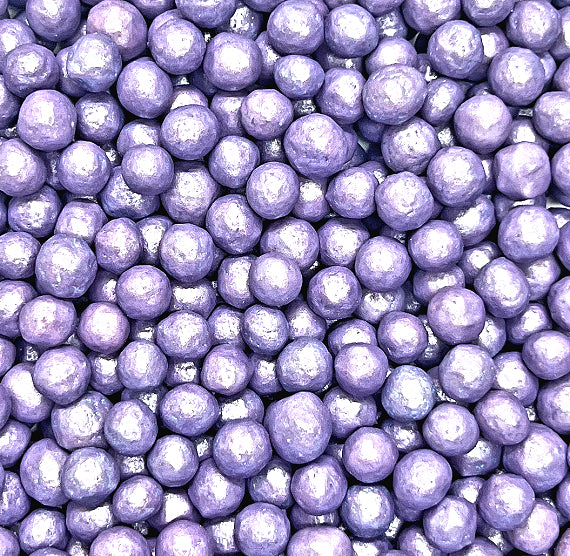 Sprinkle-It® 6mm Chocolate Crispy Pearls: Shimmer Dusty Purple | www.sprinklebeesweet.com