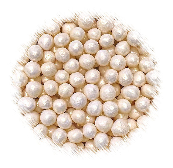 Bulk Sprinkle-It® Chocolate Crispy Pearls: Shimmer Pearl Gold 6mm | www.sprinklebeesweet.com