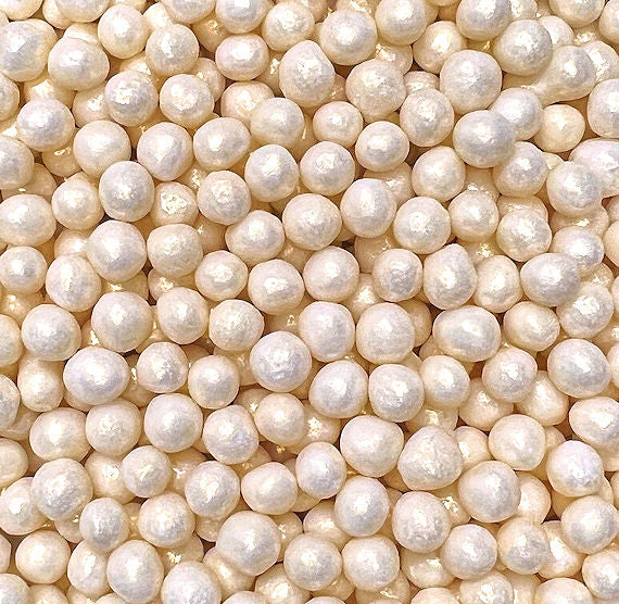 Bulk Sprinkle-It® Chocolate Crispy Pearls: Shimmer Pearl Gold 6mm | www.sprinklebeesweet.com