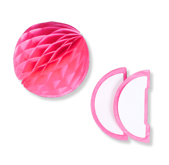 Pink Honeycomb Tissue Balls: 3" (2 Count) | www.sprinklebeesweet.com