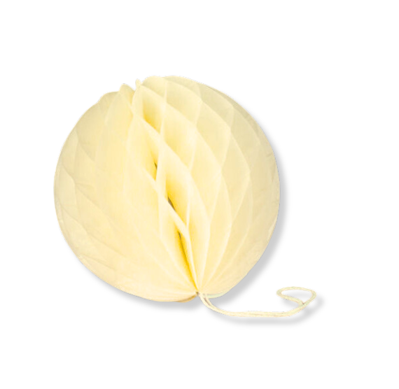 Ivory Honeycomb Tissue Balls: 3" (2 Count) | www.sprinklebeesweet.com