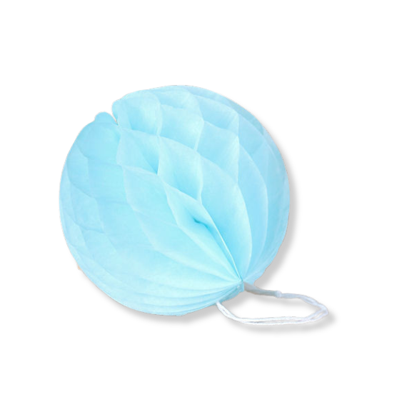 Light Blue Honeycomb Tissue Balls: 3" | www.sprinklebeesweet.com