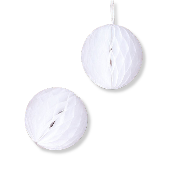White Honeycomb Tissue Balls: 2" | www.sprinklebeesweet.com