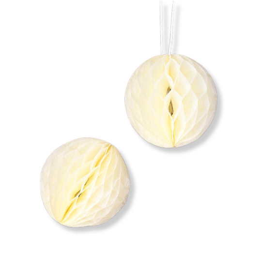 Light Yellow Honeycomb Tissue Balls: 2" | www.sprinklebeesweet.com