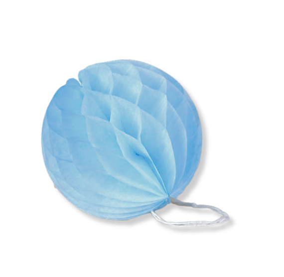 Powder Blue Honeycomb Tissue Balls: 3" (2 Count) | www.sprinklebeesweet.com