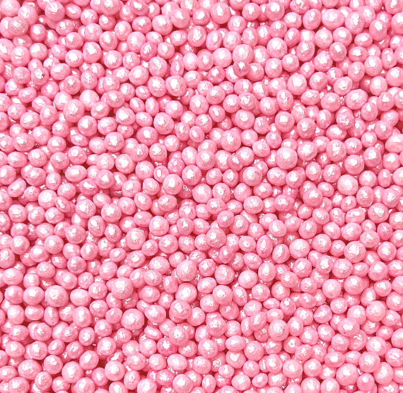 Sprinkle-It® Tiny Chocolate Crispy Pearls: Shimmer Light Pink | www.sprinklebeesweet.com