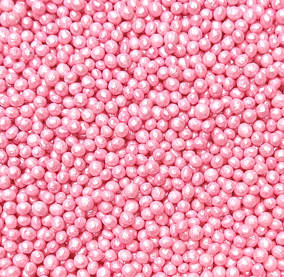 Bulk Sprinkle-It® Tiny Chocolate Crispy Pearls: Shimmer Light Pink | www.sprinklebeesweet.com