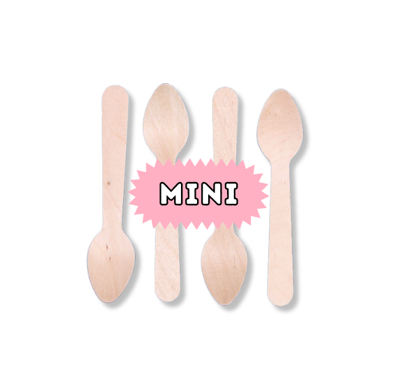 Disposable Mini Wooden Spoons | www.sprinklebeesweet.com