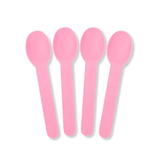 Biodegradable Ice Cream Spoons: Light Pink | www.sprinklebeesweet.com