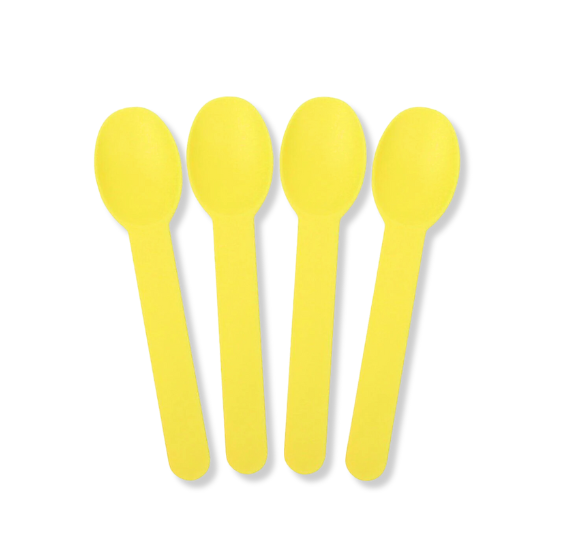 Biodegradable Ice Cream Spoons: Yellow | www.sprinklebeesweet.com