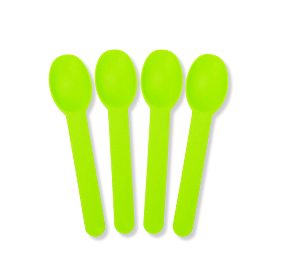 Disposable Ice Cream Spoons: Lime Green | www.sprinklebeesweet.com