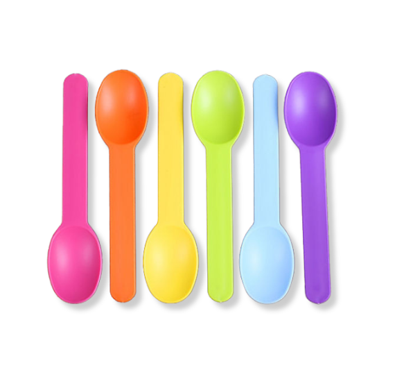 Biodegradable Ice Cream Spoons: Bright Rainbow | www.sprinklebeesweet.com