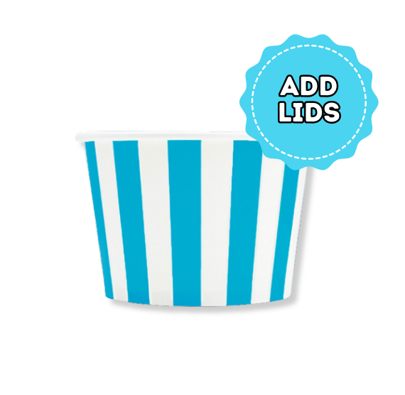 Large Blue Ice Cream Cups: Stripe | www.sprinklebeesweet.com