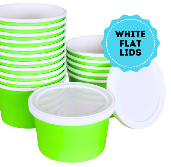 Small Lime Green Ice Cream Cups: 4oz | www.sprinklebeesweet.com