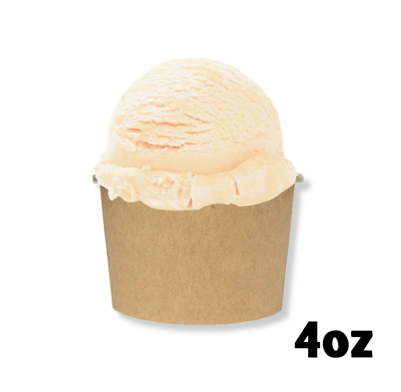 SALE Small Kraft Ice Cream Cups 4oz: Add Flat/Clear Domed Lids & 50CT –  Sprinkle Bee Sweet