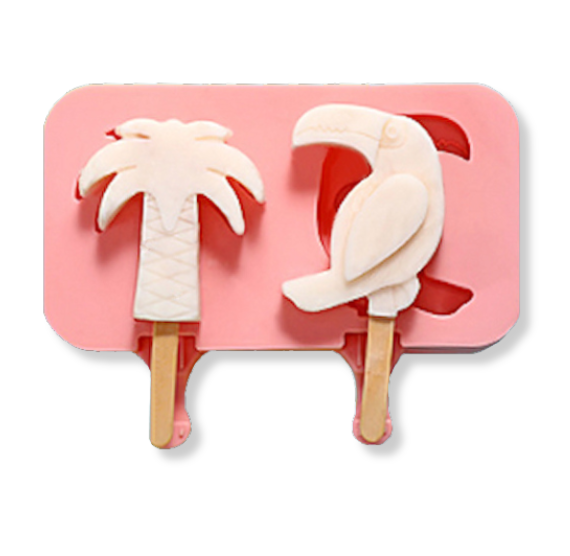 Palm Tree + Tucan Cakesicle Mold | www.sprinklebeesweet.com