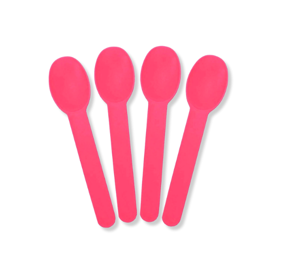 Biodegradable Ice Cream Spoons: Hot Pink | www.sprinklebeesweet.com