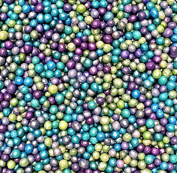 Sprinkle-It® Tiny Chocolate Crispy Pearls: Shimmer Cool Tone Mix - LAST CALL | www.sprinklebeesweet.com