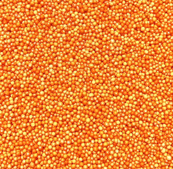 Ombré Nonpareils Mix: Neon Orange - NEW SIZE | www.sprinklebeesweet.com
