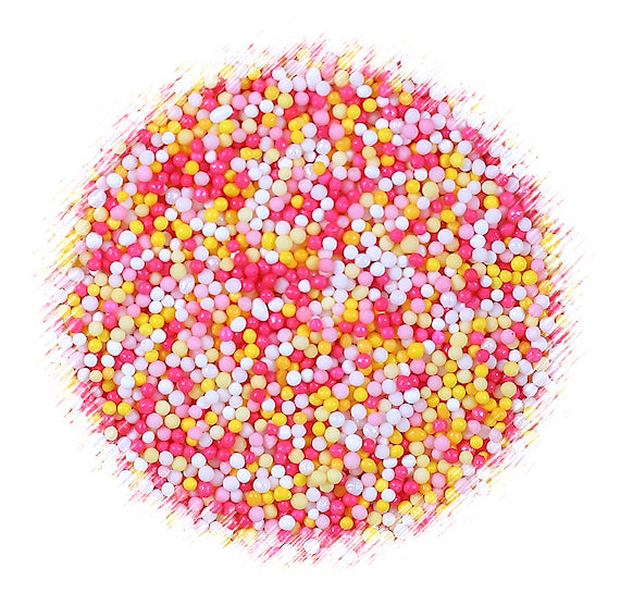 Bulk Nonpareils: Pink Lemonade | www.sprinklebeesweet.com