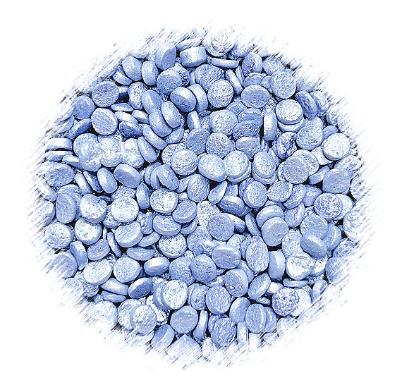 Sprinkle-It® Shimmer Confetti Dot Sprinkles: Pale Gingham Blue 4mm | www.sprinklebeesweet.com