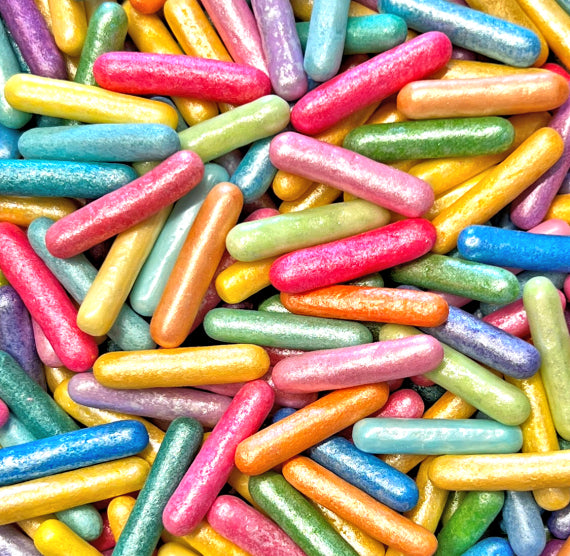 Sprinkle-It® Edible Candy Rods: Frosted Rainbow | www.sprinklebeesweet.com