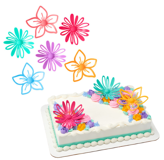 Flower Cake Toppers: Set of 6 - LAST CALL
