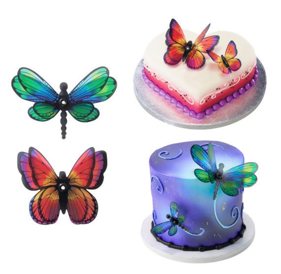 Dragonfly and Butterfly Cake Toppers - LAST CALL SUPERSALE | www.sprinklebeesweet.com