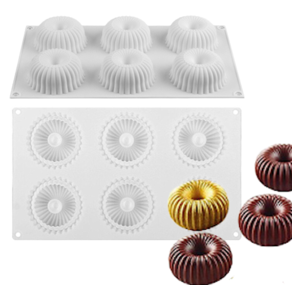Silicone Dessert Mold: Fancy Round - LAST CALL | www.sprinklebeesweet.com