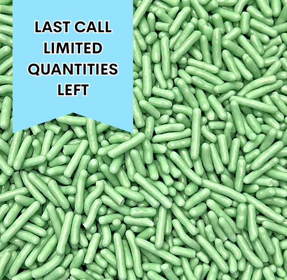 Cool Mint Green Jimmies: 1lb Bag or 10lb Case - LAST CALL