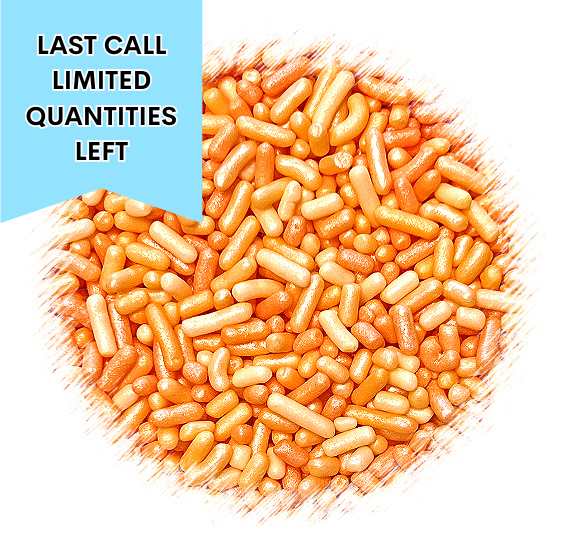 Shimmer Ombre Jimmies: Orange - VERY LIMITED STOCK | www.sprinklebeesweet.com