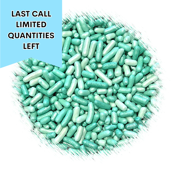 Shimmer Ombre Jimmies: Seafoam Green - VERY LIMITED STOCK | www.sprinklebeesweet.com
