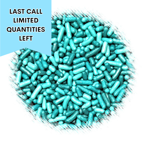 Shimmer Ombre Jimmies: Teal - VERY LIMITED STOCK | www.sprinklebeesweet.com