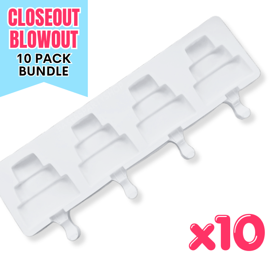 Wedding Cake Cakesicle Mold: 4 Cavity - Buy 1 or 10 Pack