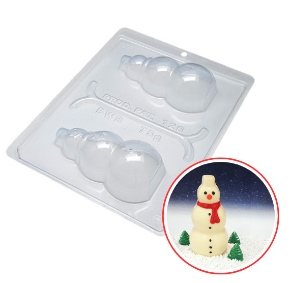 BWB 3 Part Mold: 126 Snowman - LAST CALL | www.sprinklebeesweet.com