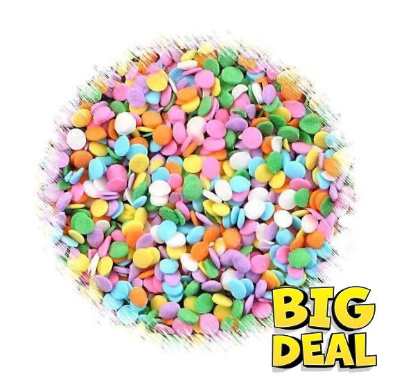 Mini Pastel Dots Sprinkles: 3mm - CLOSEOUT BLOWOUT | www.sprinklebeesweet.com