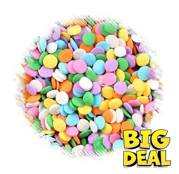 Pastel Rainbow Dot Sprinkles: 5mm - CLOSEOUT BLOWOUT | www.sprinklebeesweet.com