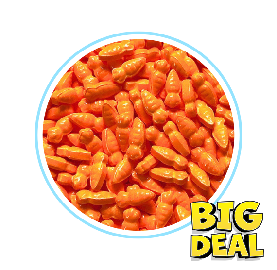 Carrot Candy Sprinkles: Snowman Noses - CLOSEOUT BLOWOUT | www.sprinklebeesweet.com