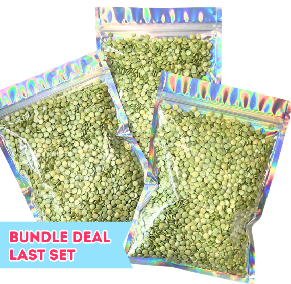 Sprinkle-It® Shimmer Confetti Dot Sprinkles: Ombre Sage - ONLY SET | www.sprinklebeesweet.com