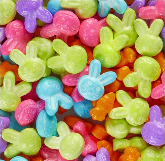 Colorful Bunny Head Candy Sprinkles w/ Carrots | www.sprinklebeesweet.com
