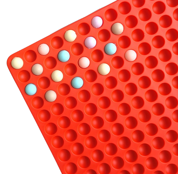 Mini Half Round Silicone Mold: 468 Cavities