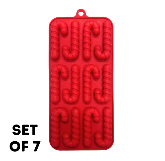 Silicone Christmas Mold: Candy Cane - LAST SET OF 7