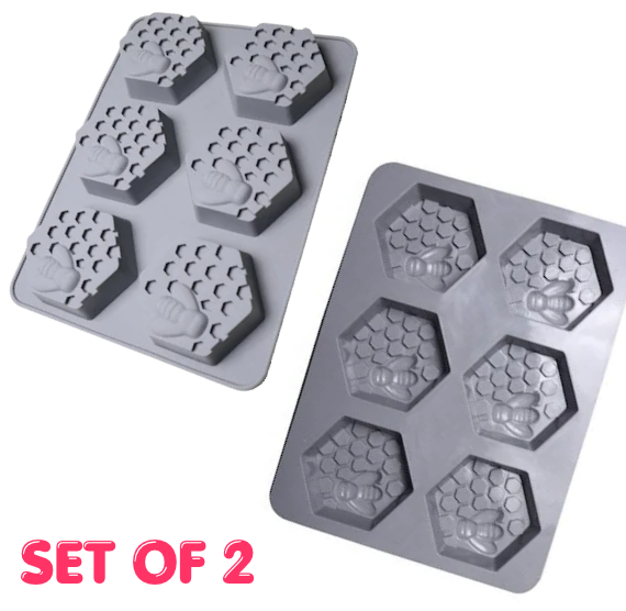 Honeycomb + Bee Mold: Cake Bar Mold SET OF 2 - LAST CALL | www.sprinklebeesweet.com