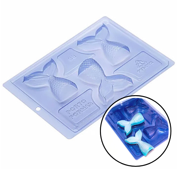Mermaid Tail Chocolate Mold: 3 Part Mold - SUPERSALE | www.sprinklebeesweet.com