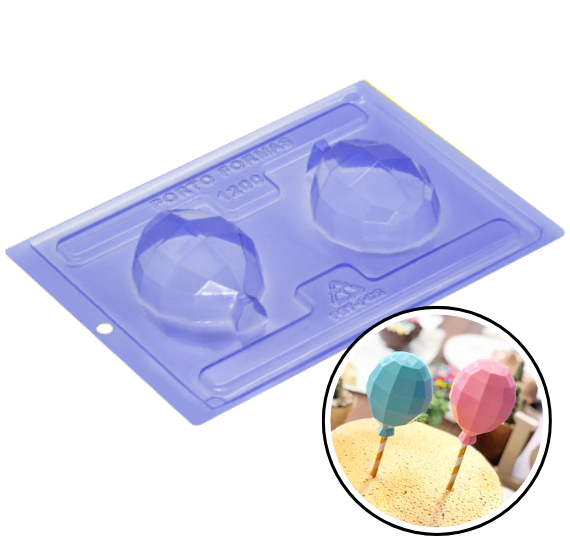 Geometric Balloon Chocolate Lollipop Mold: 3 Part - SUPERSALE | www.sprinklebeesweet.com