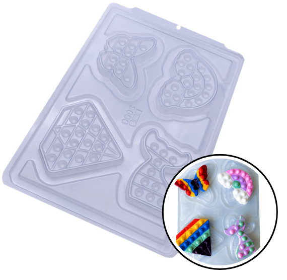 BWB Pop It Mold: 3666 Semi Pro with Rainbow - SUPERSALE | www.sprinklebeesweet.com