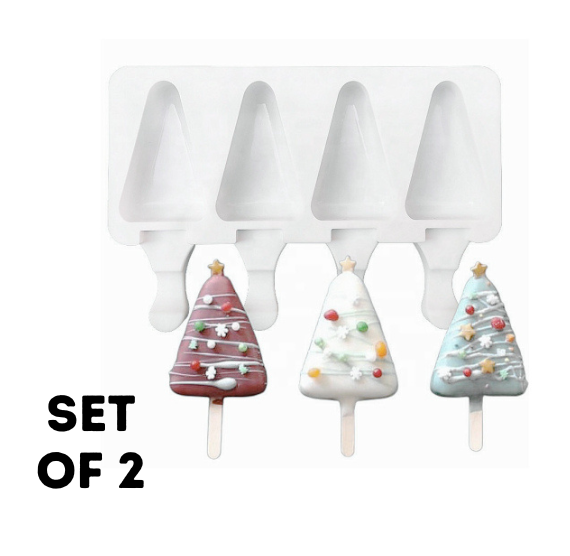Triangle Cakesicle Mold: Tree & Pie Slice - LAST SET OF 2