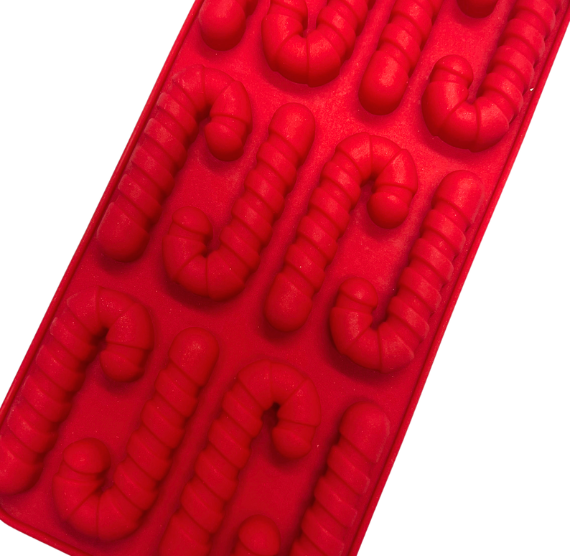 Silicone Christmas Mold: Candy Cane - LAST SET OF 7